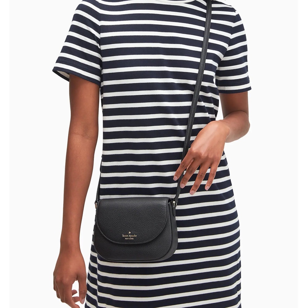 HP 11/24! NWT Kate Spade Leila Mini Flap Crossbody in Black - Picture 2 of 9